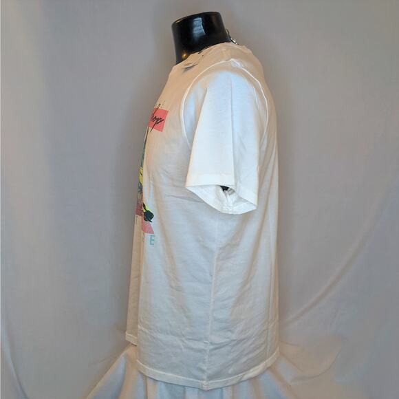 NWT Arizona Jean Co Men's Graphic T-Shirt Large White Summer Casual Tee - Picture 2 of 4